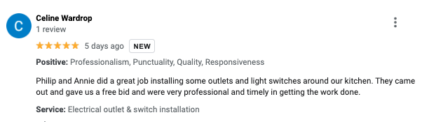 google reviews_premier electric company